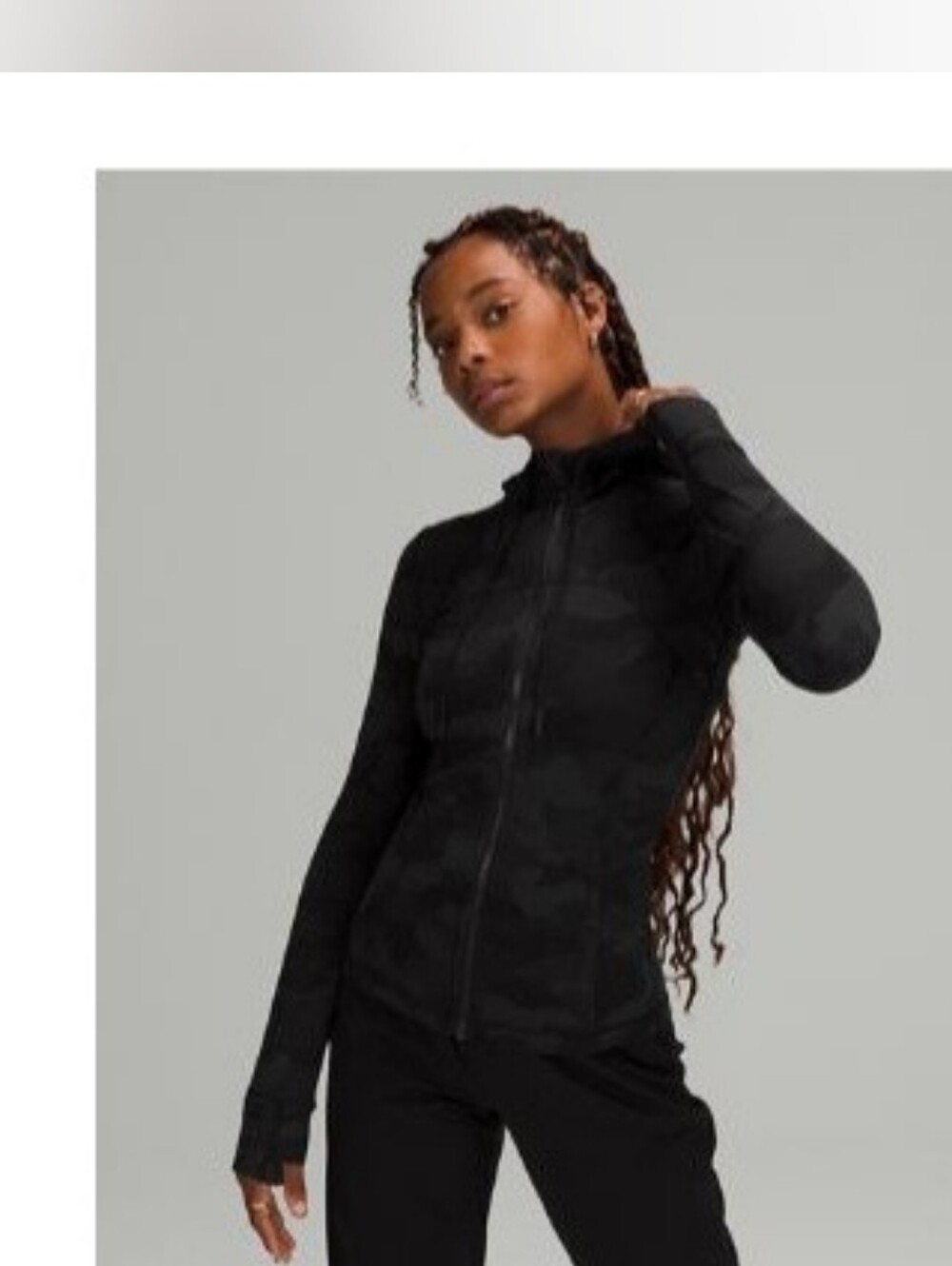 Lululemon Heritage Hooded Define Jacket - Black Camo Sz 20